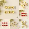 Christmas Bell Ornaments With Metal Material For Holiday Tree Scene Decor