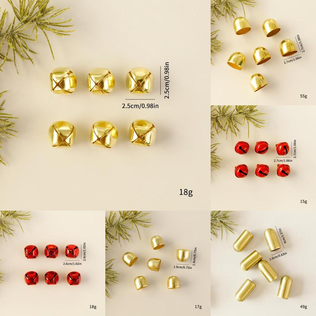Christmas Bell Ornaments With Metal Material For Holiday Tree Scene Decor