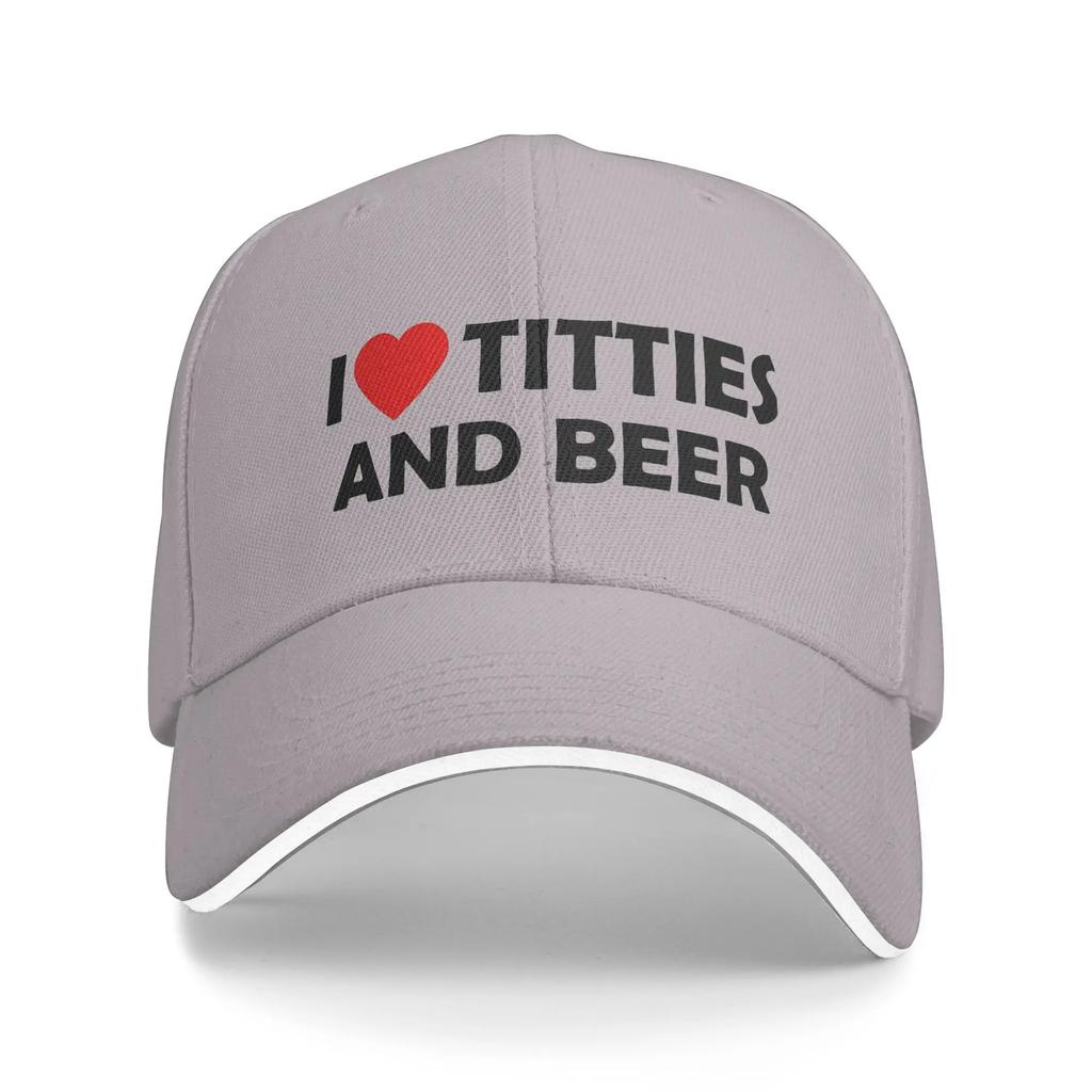 Titties And Beer Funny Sandwich Caps Unisex Baseball Cap St Patricks Day Sandwich Hat Adjustable Snapback Cap Summer Hat