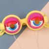 Creative Novelty Pull String Winking Trick Glasses Spoof Funny Crazy Glasses Toys Gifts for Adults and Children