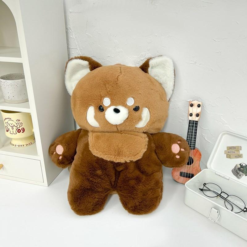 Panda Plüsch Rucksack Niedliche Plüschtier Puppe Damen Umhängetasche Fell Weiche Schultertasche Camping Reise Kawaii Party Weibliche Geburtstagsgeschenke