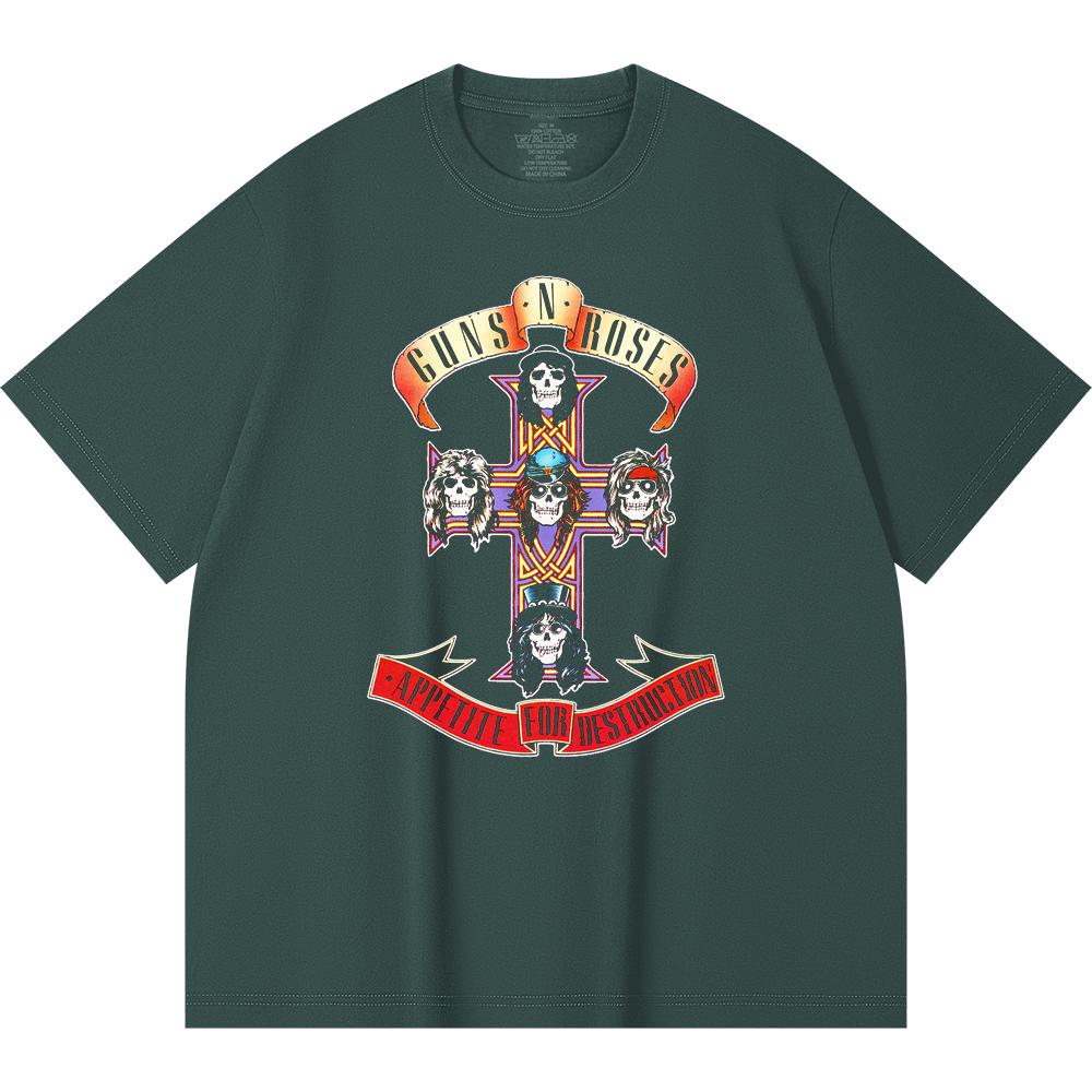 T-shirt Heavy Metal 100% Cotone 230 Gsm Stampa Band Rock Musica Popolare Unisex T-shirt Pesante in Cotone