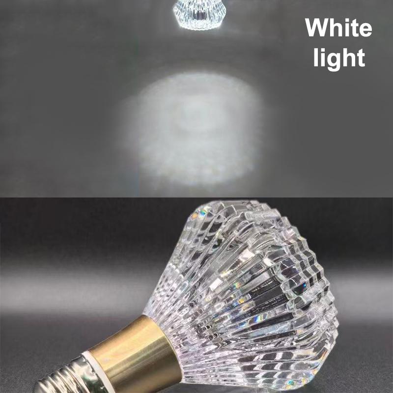 1Pcs E27 Holder Mini Pendant Light Acrylic Crystal Led Bulb Chandelier Fairy Lamp For Bedroom/Kitchen Decoration