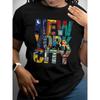 New York City T-Shirt for Women Casual Short Sleeve Tee Heavy Cotton - Comfortable Crew Neck, Soft Adorable Tees Tops