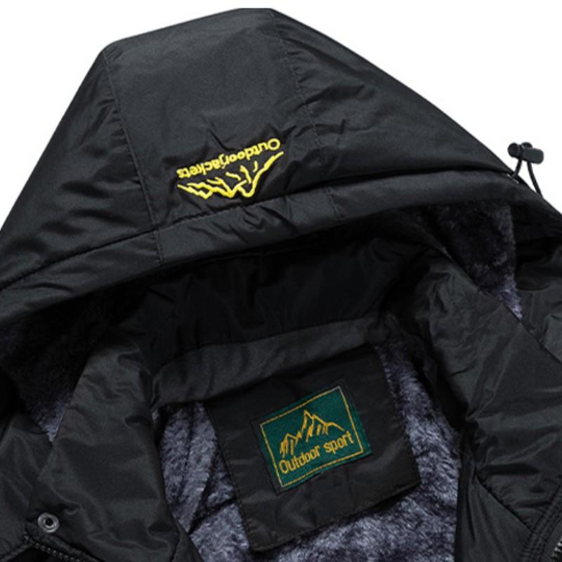 Neue Herbst/Winter Herrenmode winddichte Kapuzenjacke wasserdicht große abnehmbare Mütze Herren Steppjacke