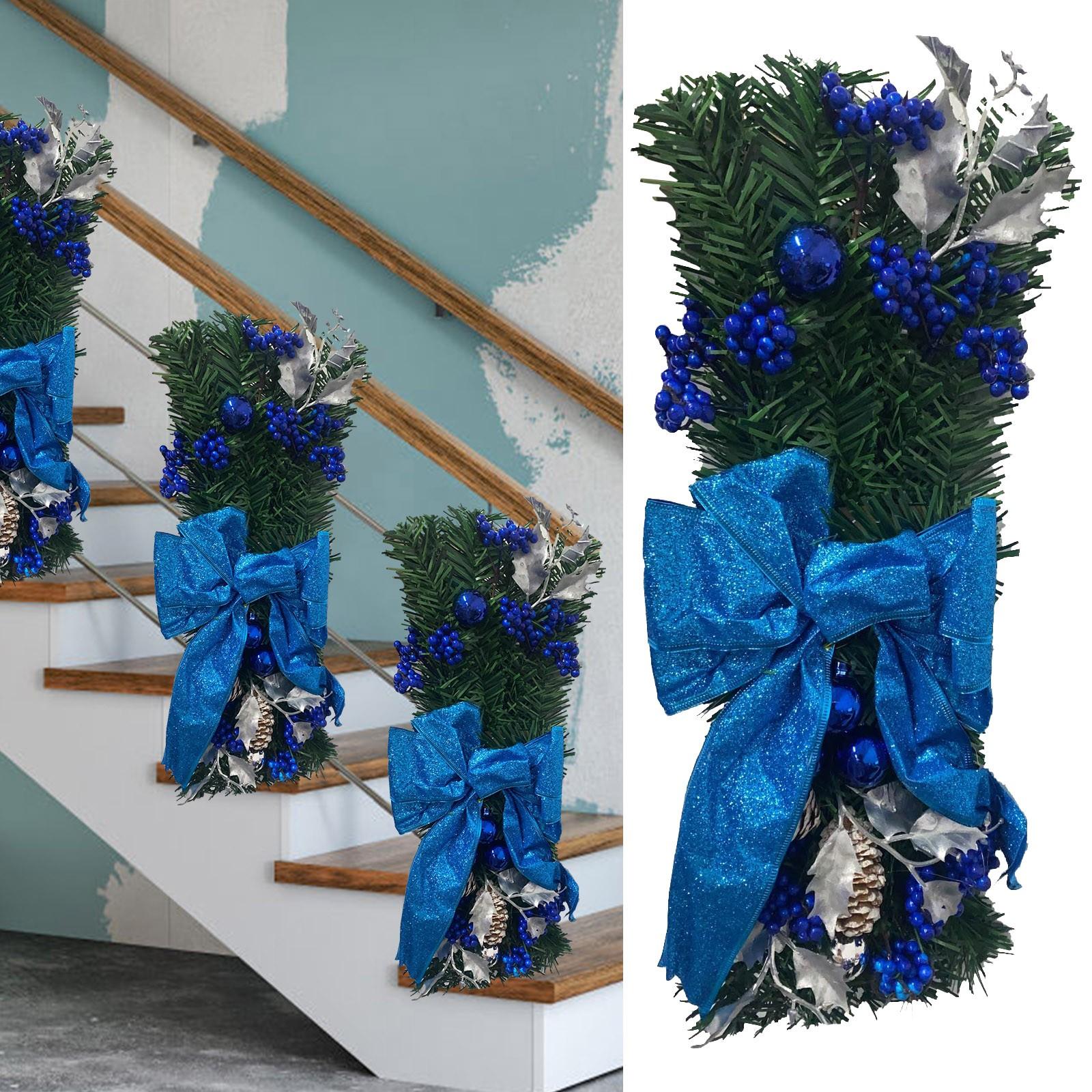 

Беспроводное предварительно освещенное украшение для лестницы Светится Рождественское украшение Светодиодный венок