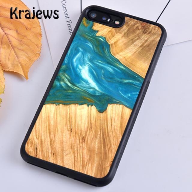 Traveler Protective Wood Resin For iPhone 17 Air 16 Phone Case Cover 15 14 Plus 12 13 Pro Max Coque