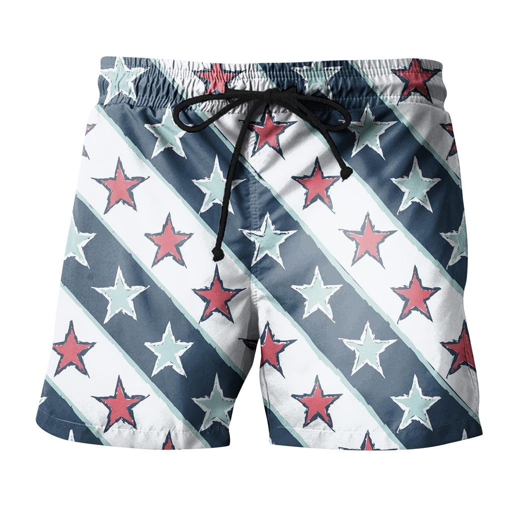 Men's Independence Day Print Casual Fashion Shorts Men's Printed Loose Breathable Shorts