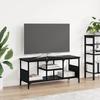 TV Stand in Black Oak Look 100 x 35 x 45 cm