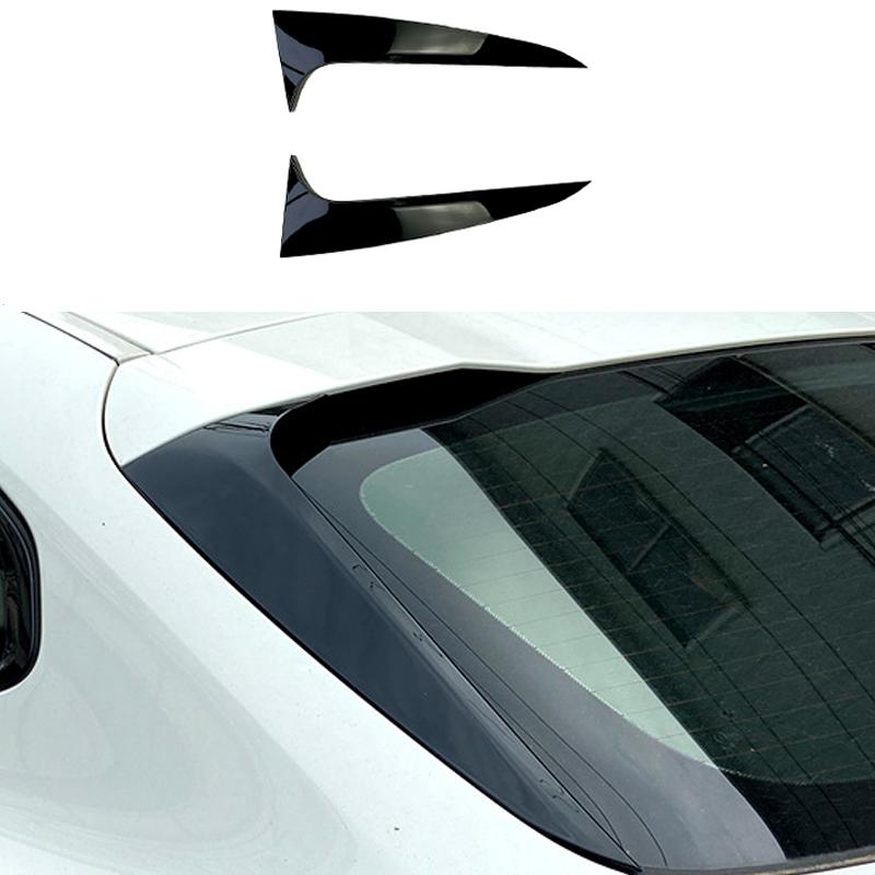 Car Rear Window Side Spoiler Rear Side Spoiler Canard Splitter For BMW X4 G02 ABS Gloss Black Auto Replacement Parts 2019-2022