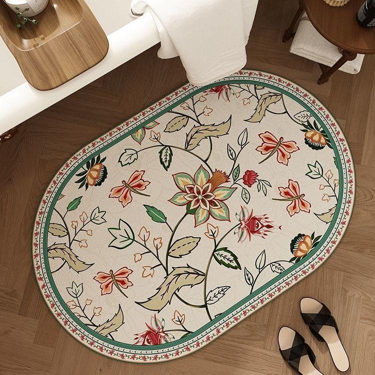 American Retro Bathroom Floor Mat, Diatom Mud, Water Absorption, Non-slip and Quick-drying Floor Mat