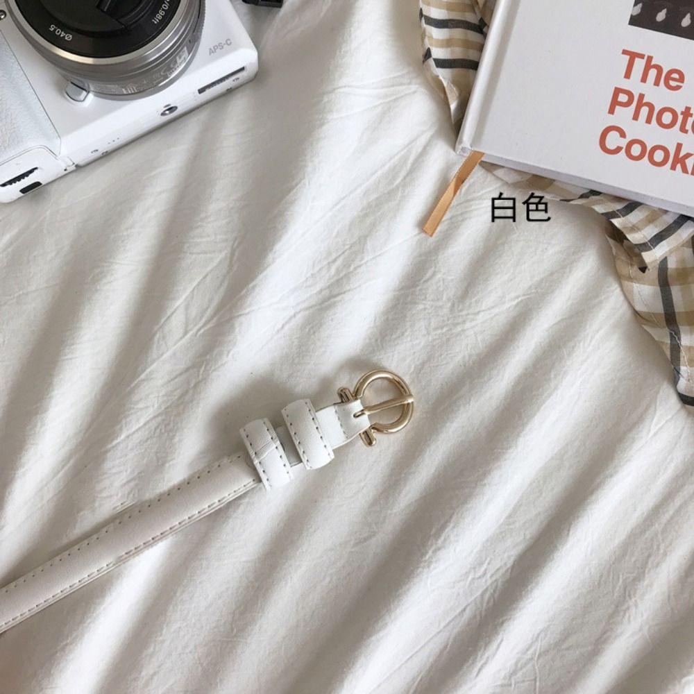 

Женский кожаный ремень Роскошный дизайн Бренд Брючный ремень для платья Универсальный Модный Пояс белый