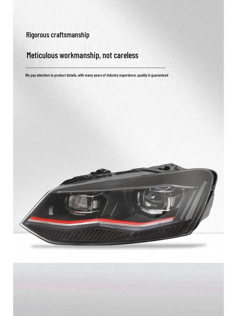 11-18 VW Polo Headlight Assembly: Dual Projector, Flowing Turn Signal, Daytime Running Lights