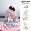 1pc. Hello Kitty Rainbow Dreams Blanket - Perfect for Home, Office, Outdoor Use, Gift Idea, Suitable for All Seasonsz041754