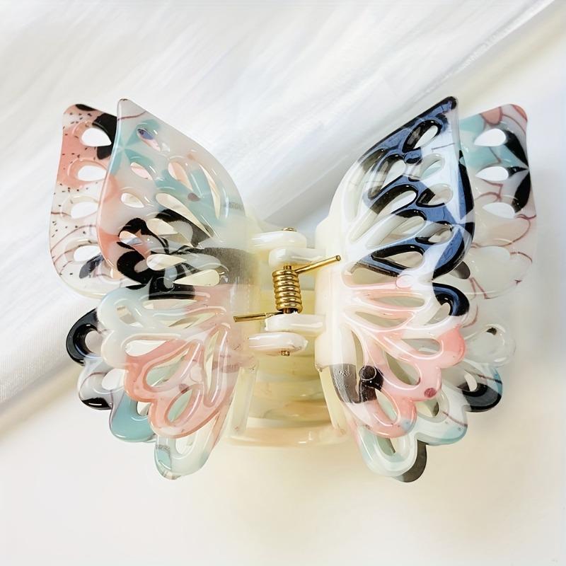 New 3-layer butterfly wing hair clips, medium-sized and colorful. Firm grip, ideal for weddings, parties and travel.