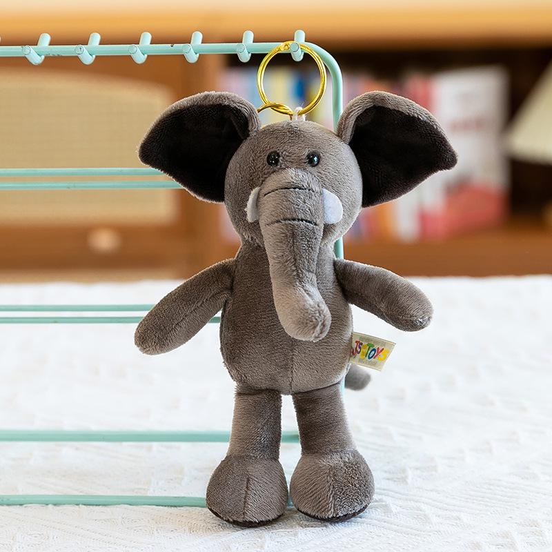 Jungle Animal Plush Toys: Elephant, Monkey, Tiger, Lion, Giraffe