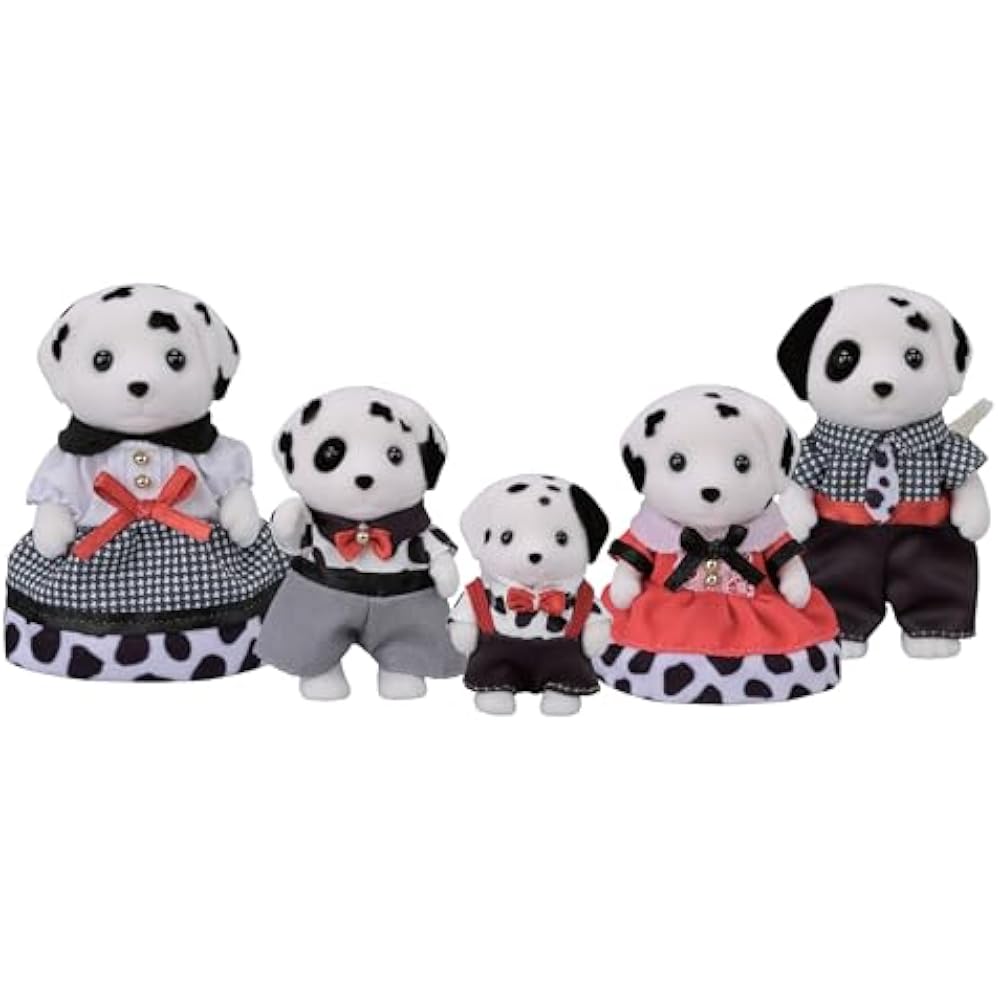 Sylvanian Families Dolls [Dalmatian Family] C-79 ST Mark Certified Toy Doll House for Ages 3 and ...