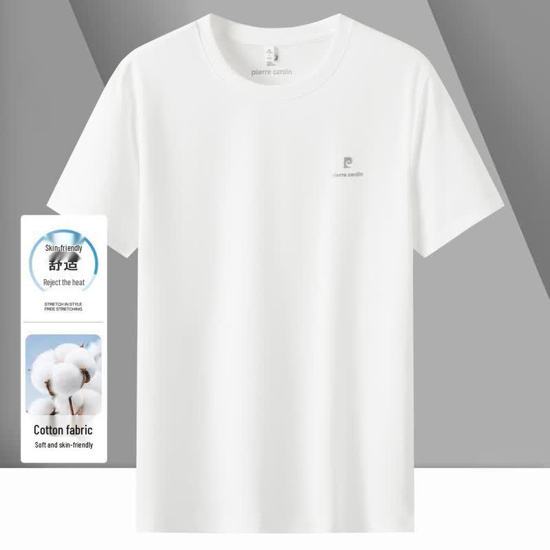 Pierre Cardin Men s Summer Breathable Round Neck Short Sleeve T-Shirt M