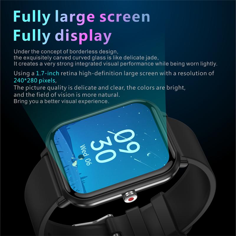 Smart watch Ladies Full touch Screen Sports Fitness watch IP67 waterproof Bluetooth For Android iOS Smart watch