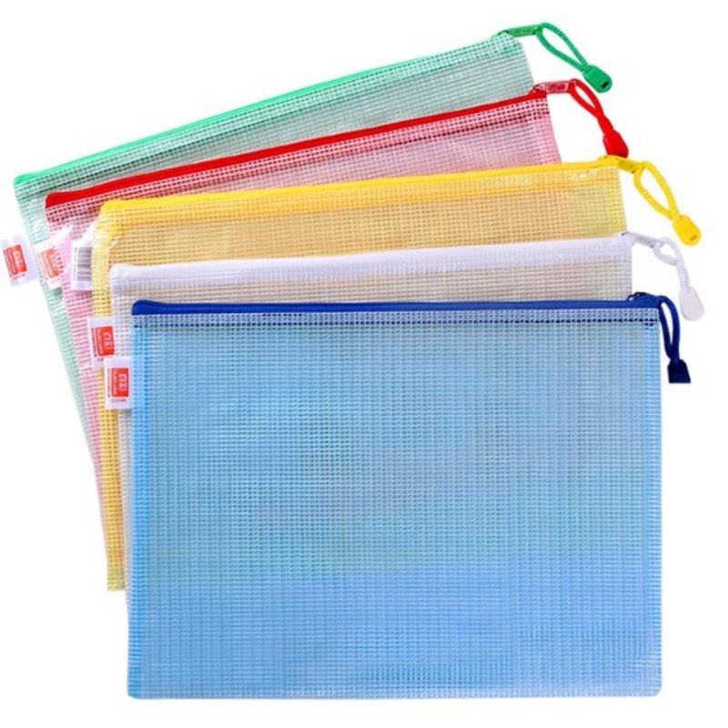 Сумка для файлов Сетчатая сумка Прозрачная утолщенная архивная сумка на молнии Сумка для документов Офисная сумка для счетов A6 1pc белый 473₽