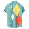Men's Fashion Loose Top Creative Elements 3d Digital Print Short Sleeve Shirt
