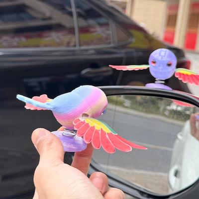 Ozdoba do auta Létající pták 3D tištěná automobilová dekorace Větrný mávající křídly pták Dekorace na kolo pro majitele aut řidiče ženy muže