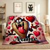 Custom Name Tazmanian Devil Flannel Blanket Throw Blanket Soft Warm Sofa Bed home Decor Unique Gift