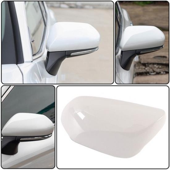 1x Left Driver Side Door Mirror Cap Cover Pearl White For Toyota Camry 2018-2023