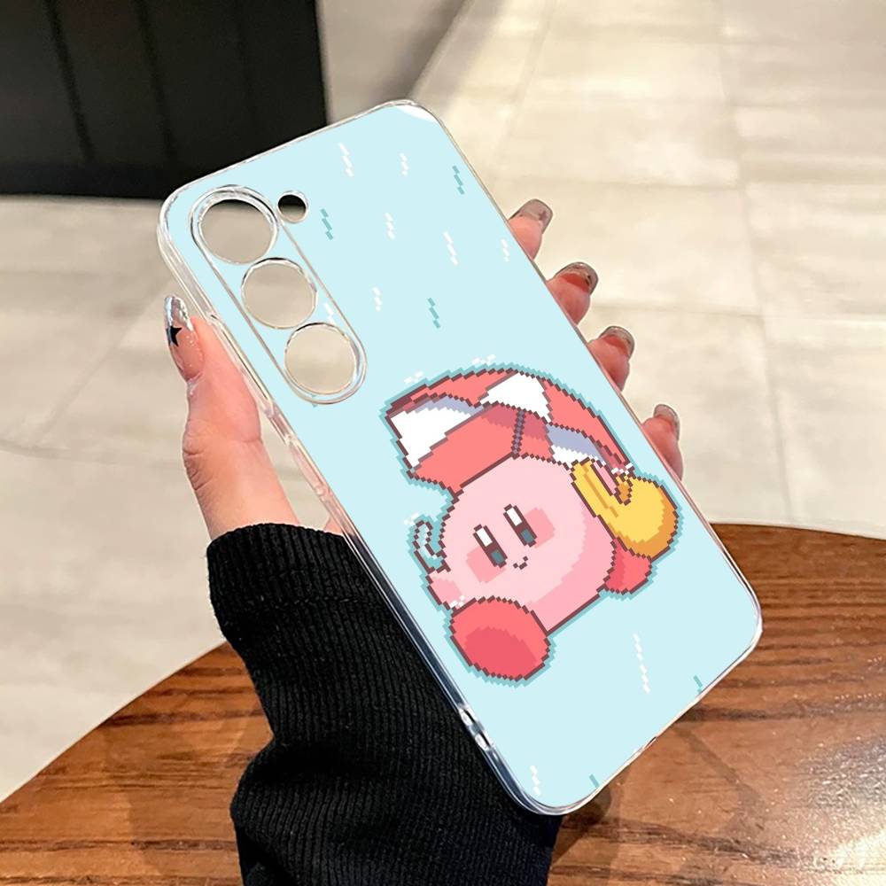 Cartoon Pink Pixel K-Kirbys-KK Phone Case For SamsungA10,12,20,21S,30,31,40,50,51,52,70,71 Transparent Cover