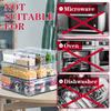 Pomeat Refrigerator Organizer, Stackable Refrigerator Bins with Lids, BPA-Free Fruit Storage Containers for Food, Beverages, and Vegetables, Clear
