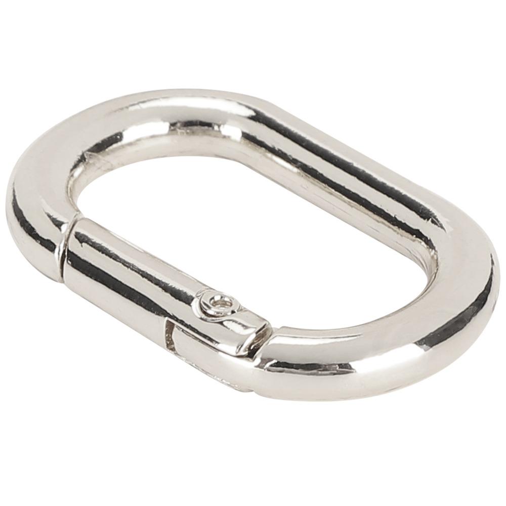 20pcs O-Shape Spring Gate Rings Silver Openable Clasps Metal Hardware Accessories DIY Projects