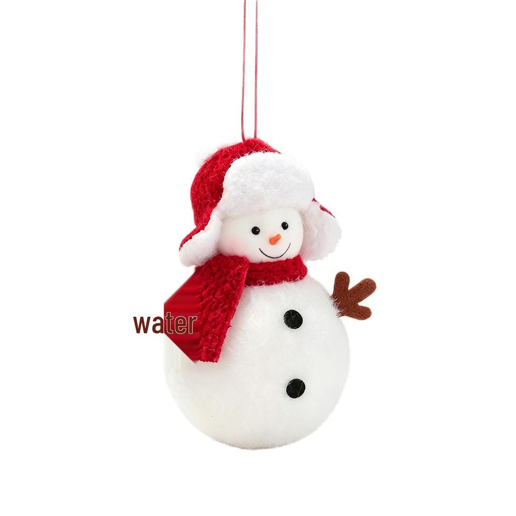 New Hot Selling Red & White Snowman Plush Christmas Tree Ornaments - Hanging Decoration