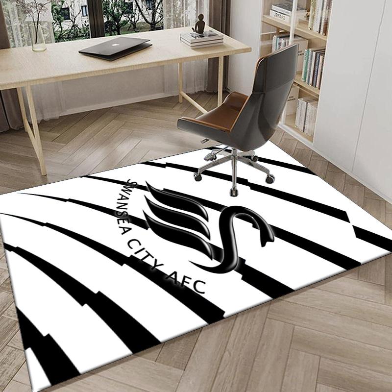 Swansea City Afc Crest Area Rug for Office, Chair Rug, Decorative Carpet Livingroom Mat, Large Size Fan gifts Christmas gifts