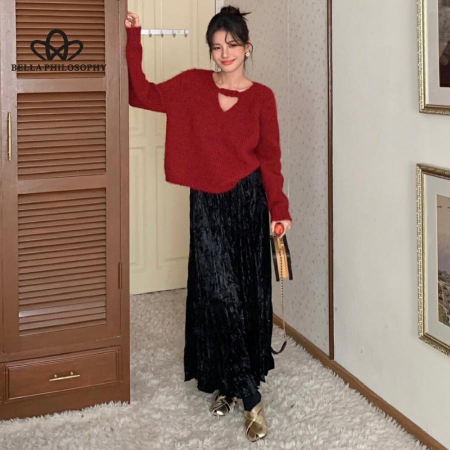 Neuer Pullovermantel Strickwaren Damen Herbst und Winter Lockerer Pullover Langarmpullover Casual Style Mantel
