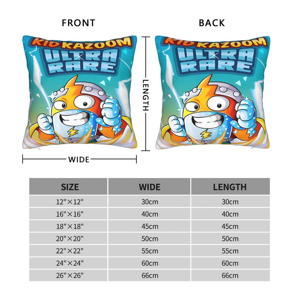 SuperThings Cartoon Quadratische Kissenbezüge Kazoom Power Kindergarten Kissenbezüge Neuheit Dekor Kissenbezug für Zuhause 18"x18"""