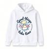 Kids Boys Girls Cute Screw Cartoon Graphic Hoodie, Good Things Take Time Print Casual Long Sleeve Pullover Sweatshirt for Children Daily Wear