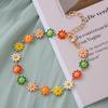 Daisy Flower Bracelet Earring Clavicle Chain for Women Girls Handmade Neck Chain