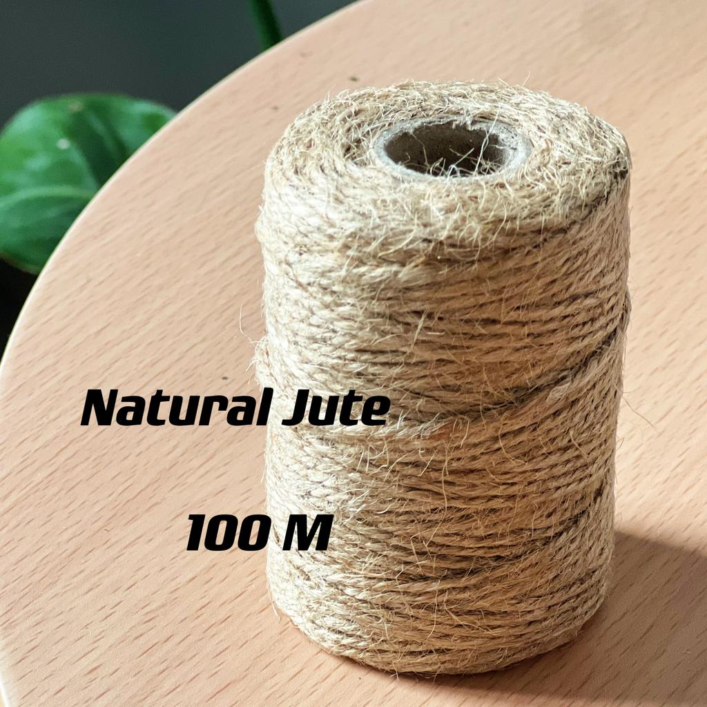 2mm 100m Macrame Cotton Rope Twisted Jute Colored Cotton Two-Color Rope Process For Wall-Mounted Gift Packaging DIY Wedding Deco