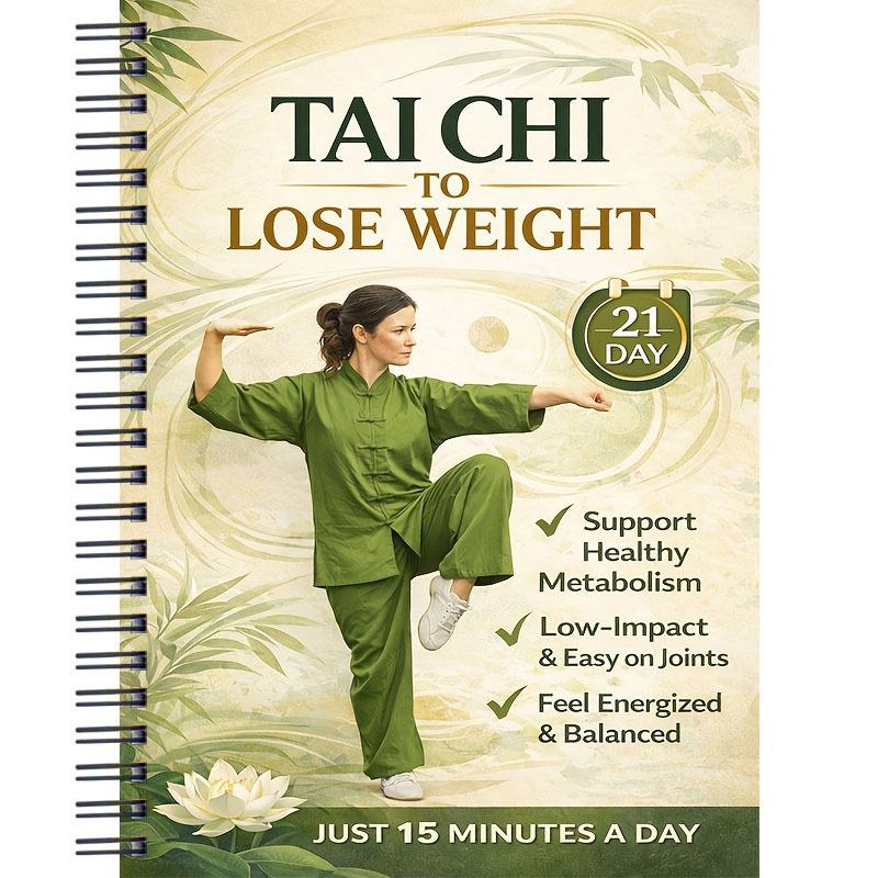 4-bändiges Set Tai Chi Arbeitshefte für Senioren und Anfänger Spiralbindung Mit progressiven Übungen Sanften Routinen Fitnesstraining