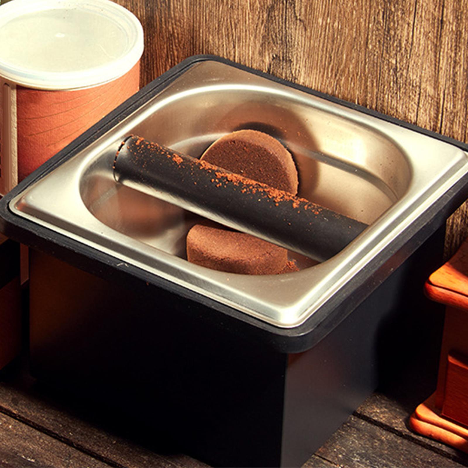 

Нержавеющая сталь Эспрессо брызгозащищенный контейнер для кофейной гущи для бариста бытовые инструменты