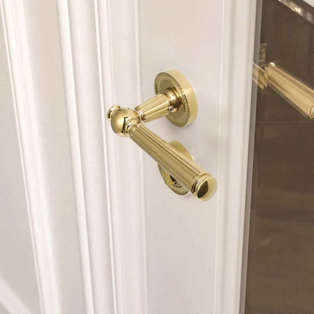 American Simple Design Magnetic Suction Door Lock Split Body Silent Silent Door Lock Durable Retro Style Wooden Door Handle Room