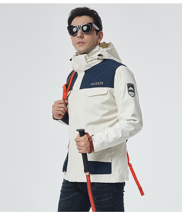 Unisex Winter Windproof Jacket with Fleece Liner - Detachable 3-in-1 Set