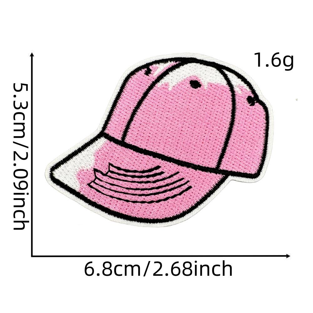 Rosa Cartoon Gestickter Stoffaufnäher für Hüte, Kleidung und mehr