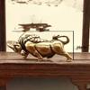 Car Decoration Miniature Ornaments Retro Brass Bull Sculpture Office Desk Rich Cow Creative Small Gifts Solid Brass Ornaments
