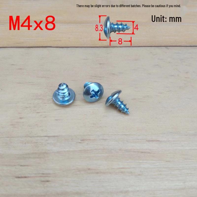 M4M5 Large Flat Head Galvanized Self-Tapping Phillips Wood Screws, Pan/Round Head