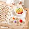 Hölzerne Montessori Sensorik-Tischplatte Kinder Buntes Ballsortierspiel Lernspielzeug für Kleinkinder Training der Feinmotorik Geschenk