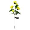 3 Heads Outdoor Solar Garden Light Realistic Solar Rose Flowers Lantern  Lawn Lighting