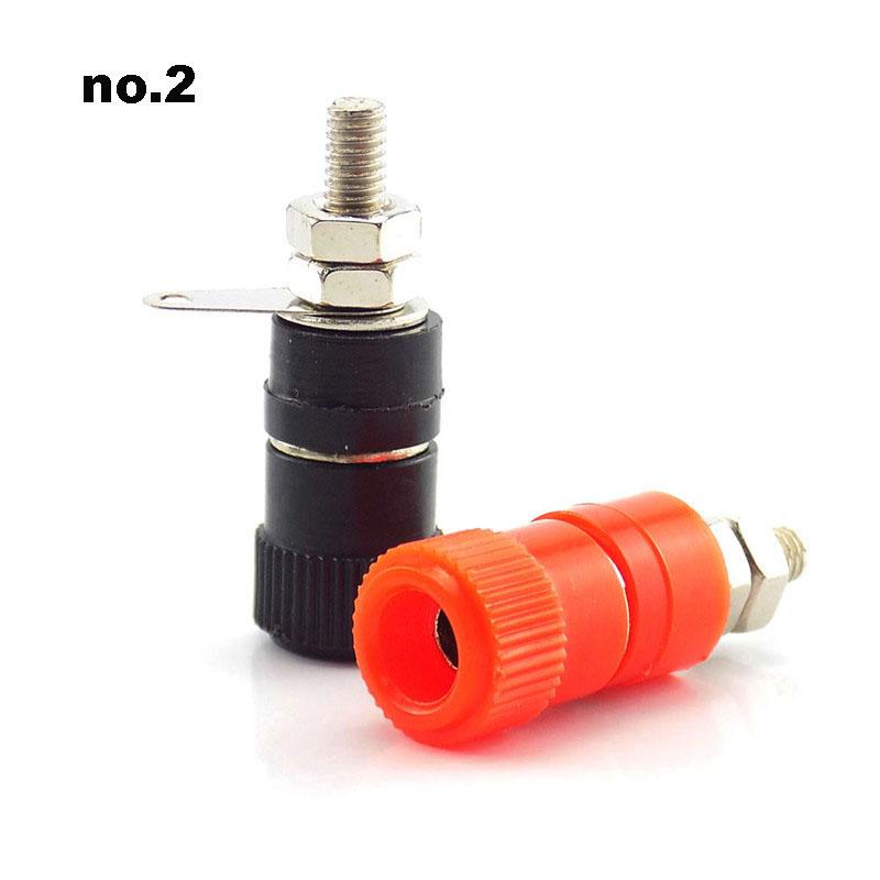 

Никелированный изолированный безопасный разъем типа «банан» 4 мм, гнездо для крепления на панель, гайка для зажима, красная + черная вилка питания no.2