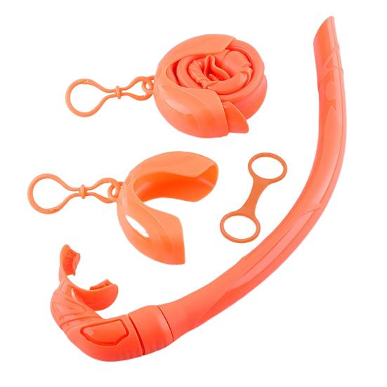 Snorkel Tube Collapsible Ergonomic Mouthpiece Comfortable To Use Quick Release High Stability Oxygen Supply with Compact Storage Case Roll Up