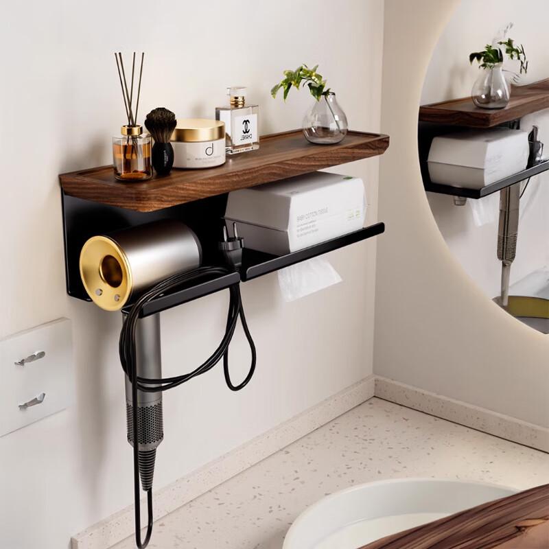

Vintage Wall-Mounted Hair Dryer & Tissue Holder